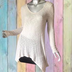 Mudd Beige Cream Lightweight Long Sleeve Knit Tunic Top NWT